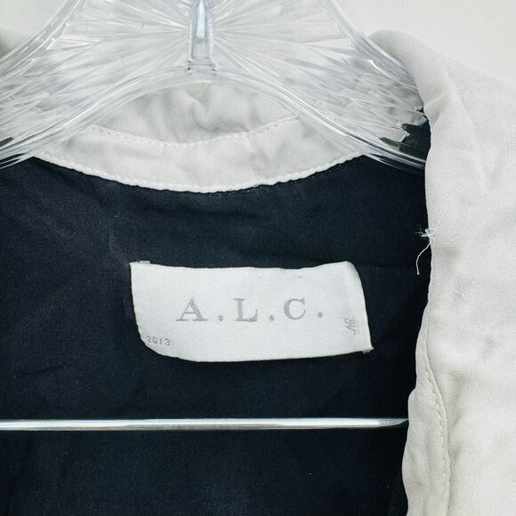 A.L.C. Black Long Sleeve V Neck Blouse Women’s Size S - Picture 2 of 7